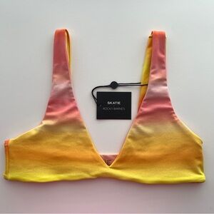 Skatie Gradient Pink to Yellow Bikini Top